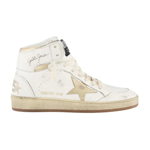 Golden Goose , Sky Star Sneaker White/Gold ,White female, Sizes: