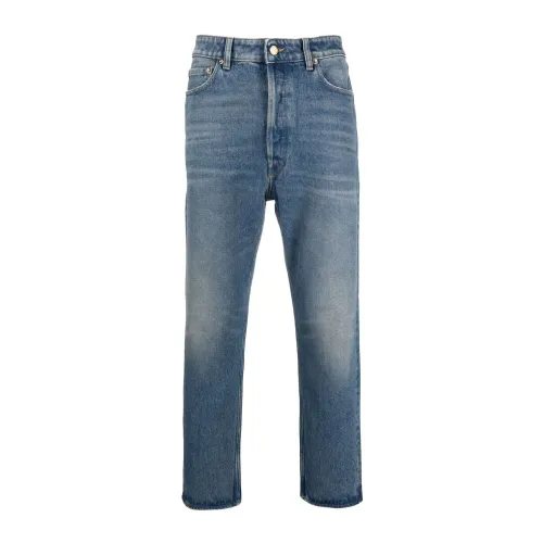 Golden Goose , Slim Fit Medium Stone Jeans ,Blue male, Sizes:
