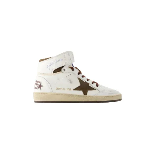 Golden Goose , Smooth Calfskin Round Toe Sneakers ,White female, Sizes:
