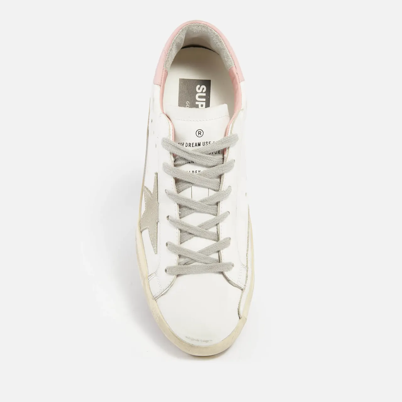 Golden Goose Superstar Distressed Leather and Suede Trainers - UK