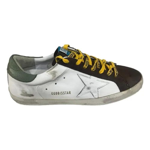 Golden Goose , Superstar Sneakers White Green Brown ,Multicolor male, Sizes:
