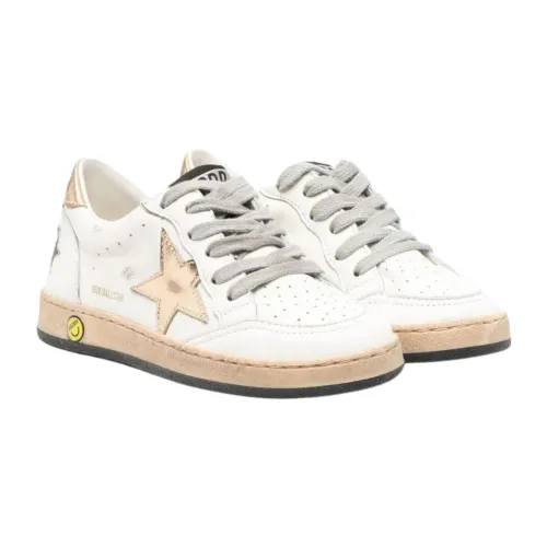 Golden Goose , White Flat Sneakers with Star Applique ,White female, Sizes: