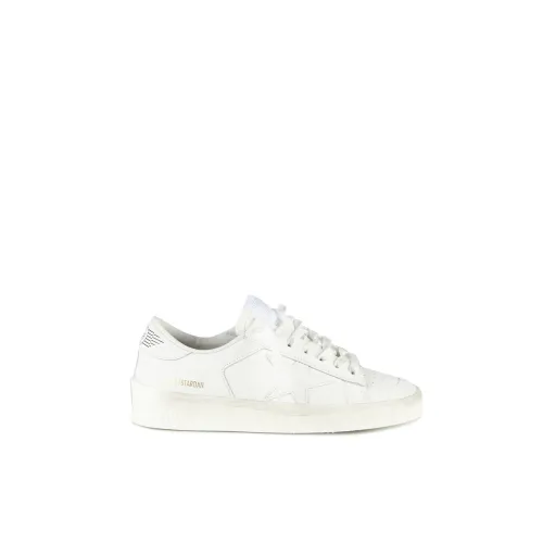 Golden Goose , White Handmade Lace-Up Sneakers ,White female, Sizes: