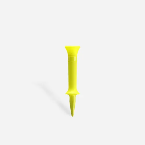 Golf Plastic Step Tees X10 40mm - Inesis 100 Yellow
