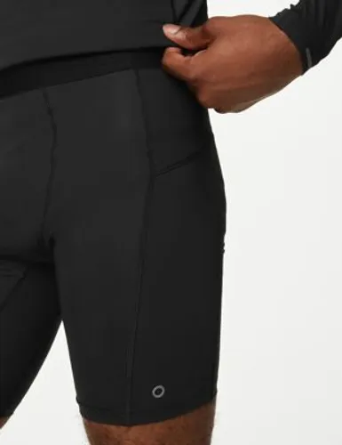 Goodmove Mens Base Layer Shorts - MSTD - Black, Black,Blue/Grey