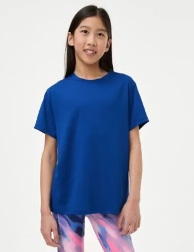 Goodmove Unisex Sports T-Shirt (6-16 Yrs) - 7-8 Y - Cobalt, Cobalt,White