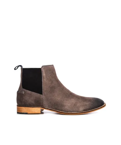 Goodwin Smith MENS ARLO GREY SUEDE CHELSEA BOOT Leather