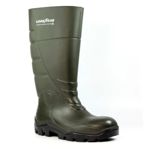 Goodyear Castle Plus Safety Wellingtons: Green: 37