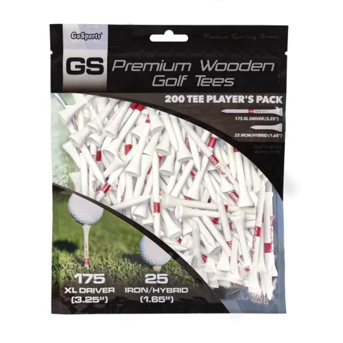 GoSports 3.25 Inch XL GS Tour Tee Premium Wooden Golf Tees