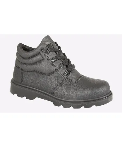 Grafters Cruz Leather Safety Boots Mens - Black