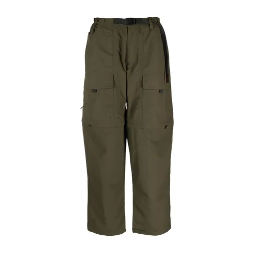 Gramicci , Green Logo-Buckle Cargo Pants ,Green male, Sizes: