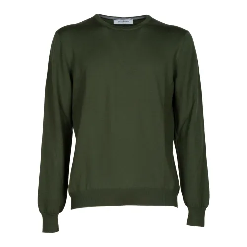 Gran Sasso , Military Green Crewneck Sweater ,Green male, Sizes: