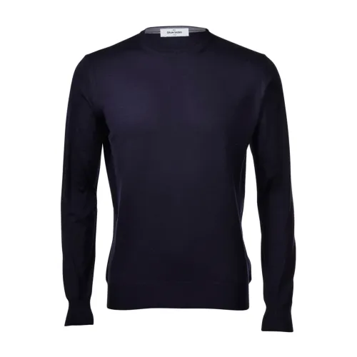 Gran Sasso , Paricollo Stylish Sweater ,Blue male, Sizes: