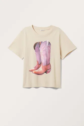 Graphic Printed T-shirt - Beige