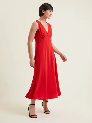 Great Plains Marylebone Midi Dress, Crimson - Crimson - Female