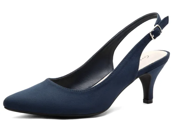 Greatonu Women's Pointed Toe Slingback Dress Court Shoes