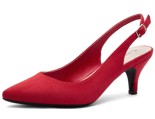 Greatonu Women's Pointed Toe Slingback Dress Court Shoes