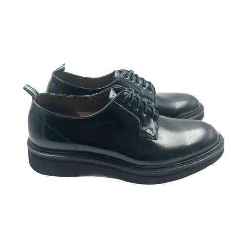 Green George , Polished Derby Shoes ,Black male, Sizes: