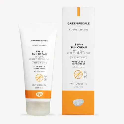 Green People SPF15 Sun Cream with Natural Insect Repellent