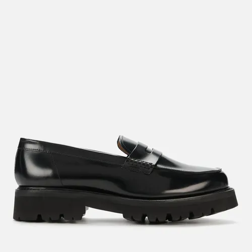 Grenson Men's Jefferson Hi Shine Leather Loafers - Black