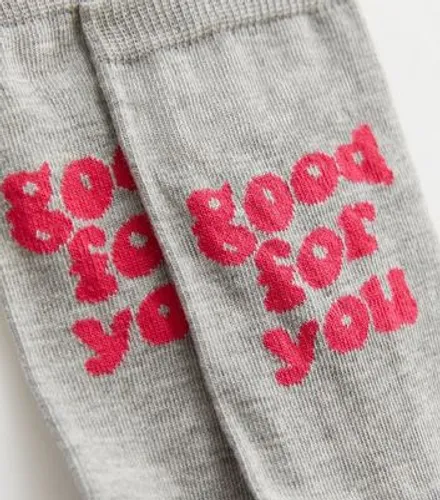 Grey Good For You Socks New Look