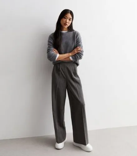 Grey High Waist Tailored Trousers New Look