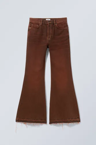 Grove Low Baggy Flared Jeans - Red