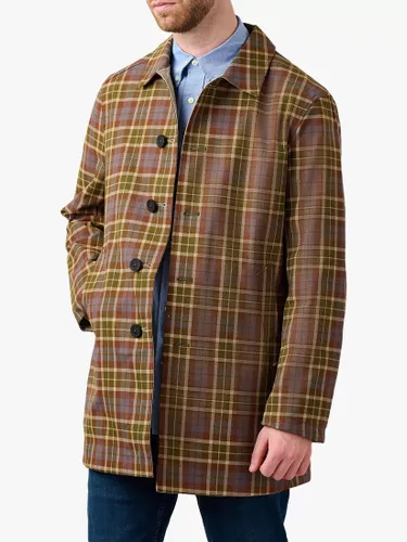 Guards London Montague Reversible Check Raincoat - Brown/Beige - Male