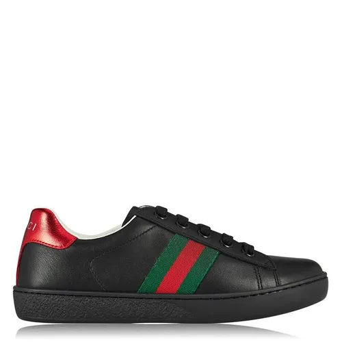 GUCCI Ace Leather Lace Up - Black