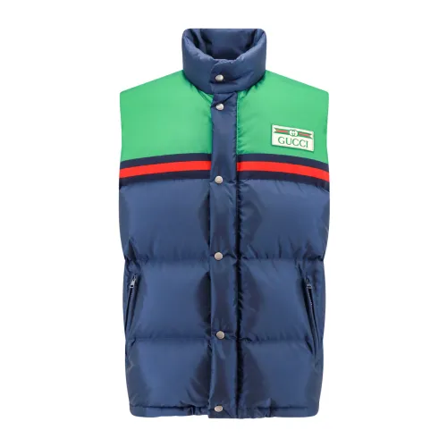 Gucci , Aprés Ski Cruise Sleeveless Jacket ,Blue male, Sizes:
