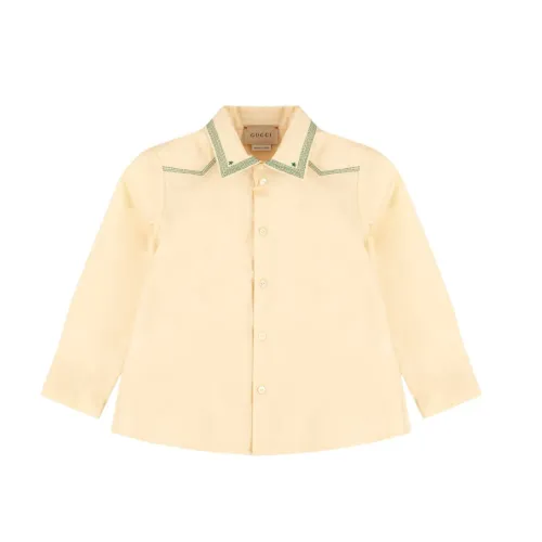 Gucci , Baby Shirt - Regular Fit - Made in Italy ,Beige female, Sizes: