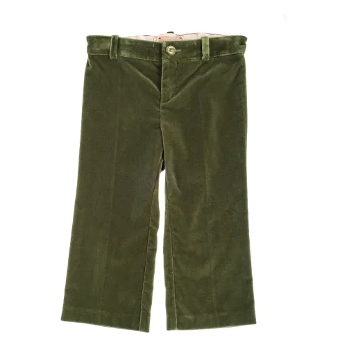 Gucci , Baby Velvet Trousers - Regular Fit ,Green male, Sizes: