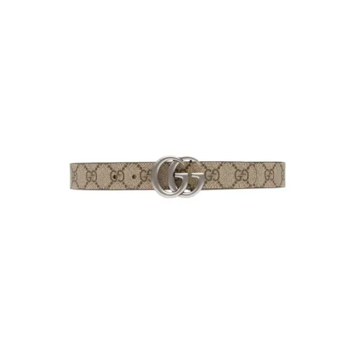 Gucci , Beige Kids Belts with Double G Buckle ,Multicolor male, Sizes: