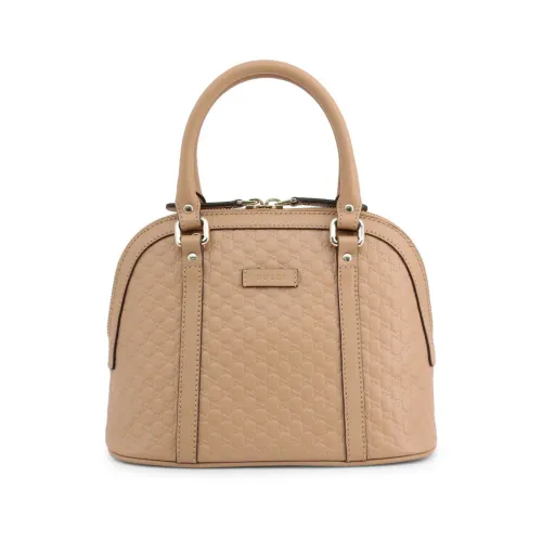 Gucci , Beige Leather Handbag with Adjustable Strap and Zipper Closure ,Beige female, Sizes: ONE SIZE