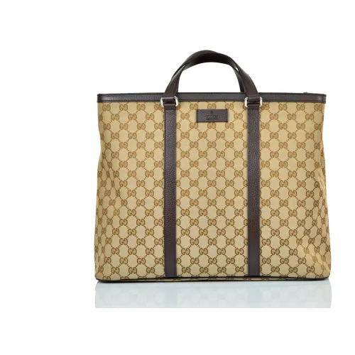 Gucci , Beige Shopping Bag for Men, Original GG Fabric Mod. 449169 Ky9Ln 9903 ,Beige unisex, Sizes: ONE SIZE