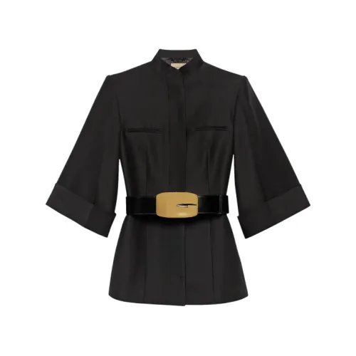 Gucci , belted tailored jacket ,Black female, Sizes: