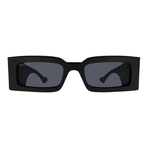 Gucci , Black Grey Rectangular Sunglasses ,Black female, Sizes: