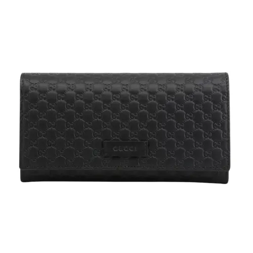 Gucci , Black Leather Wallet, Microguccissima Design ,Black female, Sizes: ONE SIZE