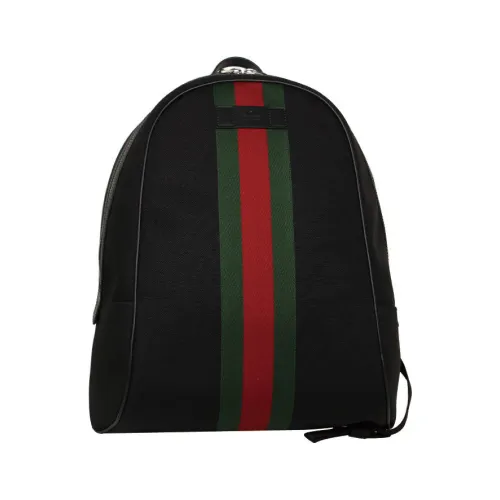 Gucci , Black Men's Backpack Technocanvas Zipper Mod. 630918 Kwtjn 8251 ,Black unisex, Sizes: ONE SIZE