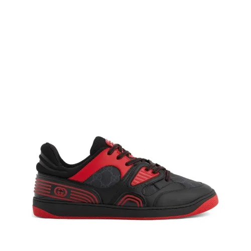Gucci , Black Red Leather Basket Sneakers ,Multicolor male, Sizes:
