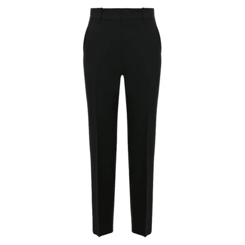 Gucci , Black Silk and Wool Trousers ,Black female, Sizes: