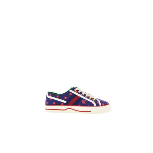 Gucci , Blue and Red Polka Dot Sneakers ,Blue female, Sizes: