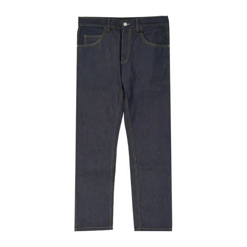 Gucci , Blue Cotton Jeans with Embroidery ,Blue male, Sizes:
