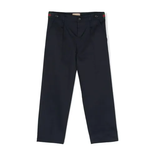Gucci , Blue Japan Gabardine Pants ,Blue male, Sizes: