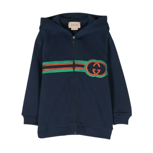 Gucci , Boys Clothing Outerwear Blue Aw23 ,Blue male, Sizes: