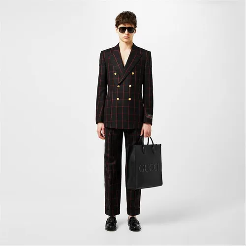GUCCI Checked Wide Pants - Black