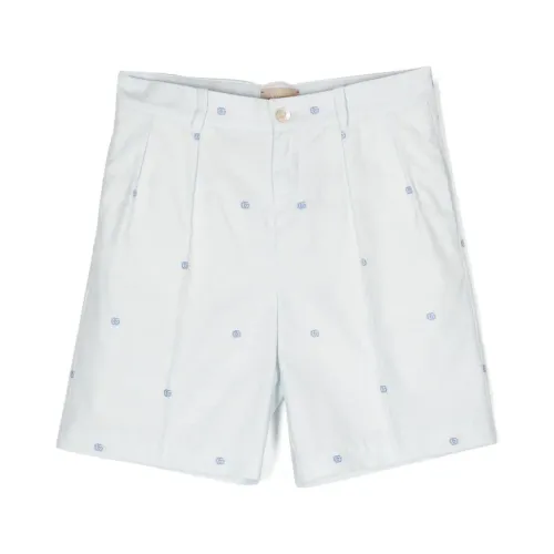 Gucci , Clear Blue Kids Shorts ,Blue male, Sizes:
