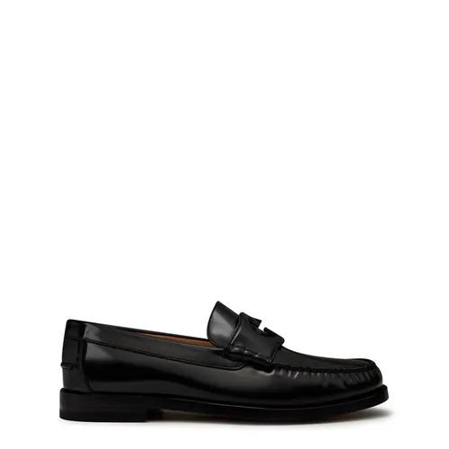 GUCCI Cut Out Logo Loafer - Black