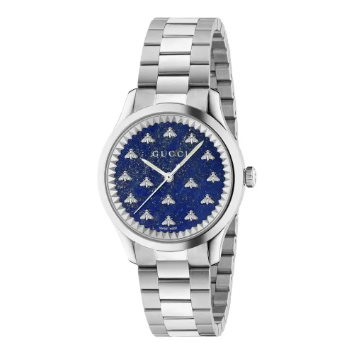 Gucci , Dark Blue Lapiz Stone Dial with Bees ,Blue female, Sizes: ONE SIZE