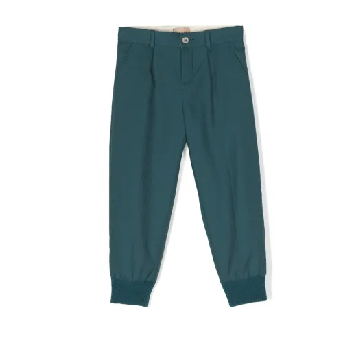 Gucci , Dark Teal Jacquard Jogging Pants ,Green male, Sizes:
